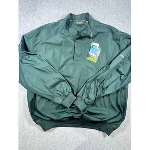 Masters Collection Mens XXL Bottle Green Windshirt Golf Pullover Jacket MC190-05